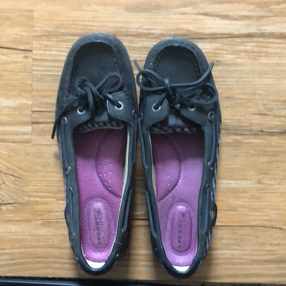 Black plaid Sperrys